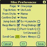 Misc Preferences 1st screen